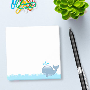 Niedlicher Chubby Cartoon-Wal Post-it Klebezettel