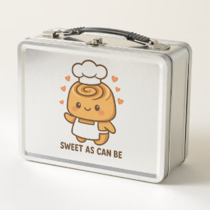 "Niedlicher Cinnamon Roll Koch - Kawaii Backdesign Metall Brotdose