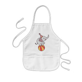 Niedlicher Circus Elephant on Ball - Geburtstagspa Kinderschürze