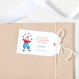 Niedlicher Circus Kindergeburtstag Vielen Dank Geschenkanhänger