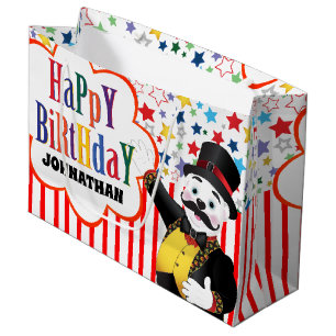 Niedlicher Circus Ringmaster Cartoon Polar Bear Große Geschenktüte