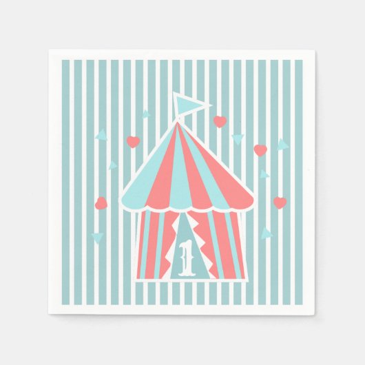 Niedlicher Circus Zent Serviette (Vorderseite)