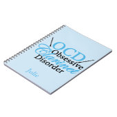 Niedlicher Clarinet-kundenspezifisches Blau Notizblock (Linke Seite)