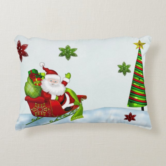 Niedlicher Classic Santa Whimsey URLAY DECOR RECTA Zierkissen (Vorderseite)