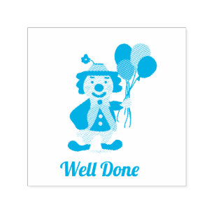 Niedlicher Clown Gut Fertige Lehrer Briefmarke Permastempel