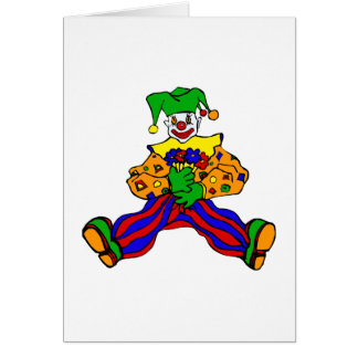 Niedlicher Clown mit Blumen