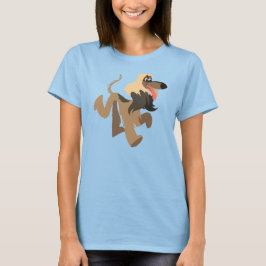 Niedlicher ClownCartoon Afghanische Hunde Frauen T T-Shirt