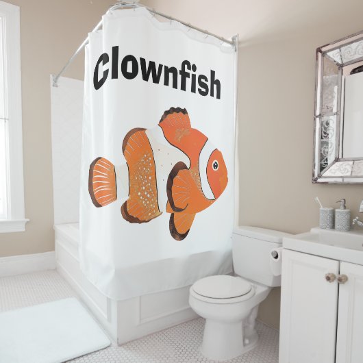 Niedlicher Clownfisch Duschvorhang (Beispiel)