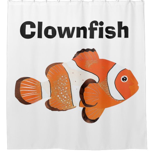 Niedlicher Clownfisch Duschvorhang (Vorderseite)