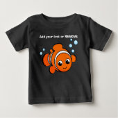 niedlicher Clownfisch in Orange, Cartoon-Design: Baby T-shirt (Vorderseite)