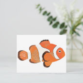 Niedlicher Clownfisch Postkarte (Stehend Vorderseite)