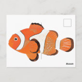 Niedlicher Clownfisch Postkarte (Rückseite)