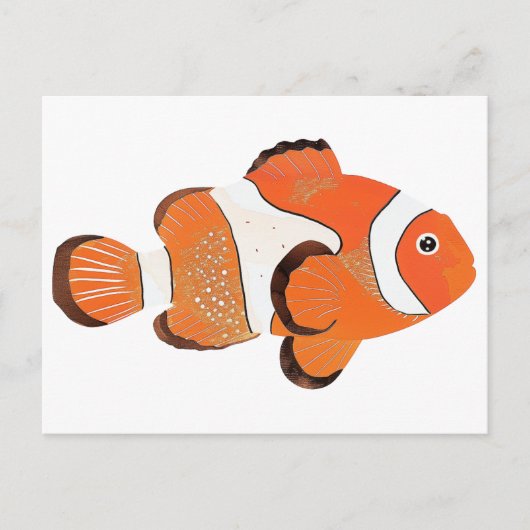 Niedlicher Clownfisch Postkarte (Vorderseite)