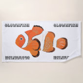 Niedlicher Clownfisch Strandtuch (Vorderseite)