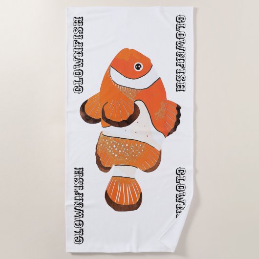 Niedlicher Clownfisch Strandtuch (Vorderseite)