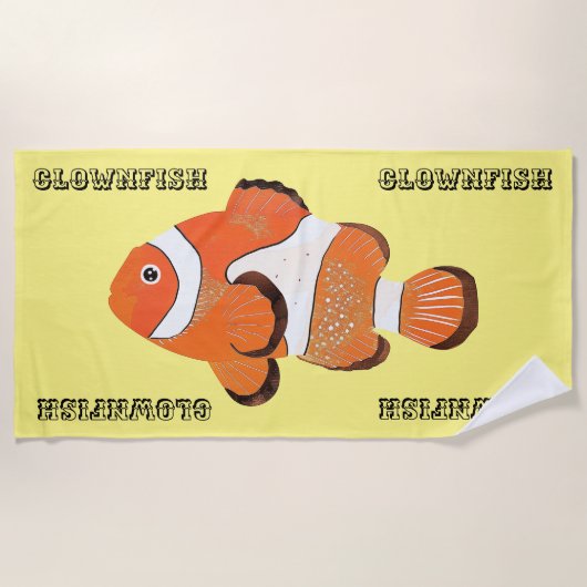 Niedlicher Clownfisch Strandtuch (Vorderseite)