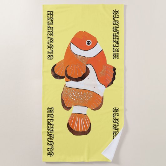 Niedlicher Clownfisch Strandtuch (Vorderseite)