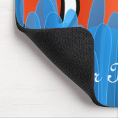 Niedlicher Clownfisch und schöner Anemon des Blaue Mousepad (Ecke)