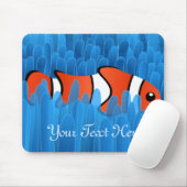 Niedlicher Clownfisch und schöner Anemon des Blaue Mousepad (Mit Mouse)
