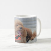 Niedlicher Cockapohund mit Lebensader Kaffeetasse (VorderseiteRechts)