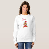 Niedlicher Cockapoo Hund Yappy Weihnachten Sweatshirt (Vorne ganz)