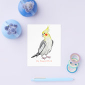 Niedlicher Cockatiel-Aquarellpapagei. Flyer (Einzeln)