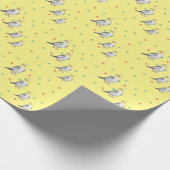 Niedlicher Cockatiel-Aquarellpapagei. Geschenkpapier (Ecke)