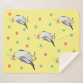 Niedlicher Cockatiel-Aquarellpapagei. Sherpadecke (Vorderseite (Horizontal))