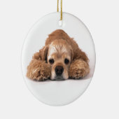 Niedlicher Cockerspaniel Keramikornament (Rechts)