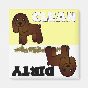 Niedlicher Cockerspaniel-sauberer schmutziger Magnet