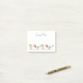 Niedlicher Cocktail Drinks farbenfrohe, einfache K Post-it Klebezettel (Auf Schreibtisch)