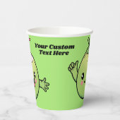 Niedlicher Coconut-benutzerdefinierter Text Pappbecher (Links)