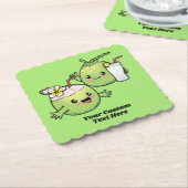 Niedlicher Coconut-benutzerdefinierter Text Untersetzer (angewinkelt)