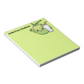Niedlicher Coconut-individuelle Name Notizblock (angewinkelt)