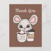 Niedlicher Coffee Shop Vielen Dank oder Verkäufer  Postkarte (Vorderseite)