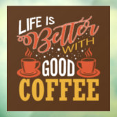 niedlicher Coffee Shop Wort art Fensterheber Fensteraufkleber (Blatt 3)