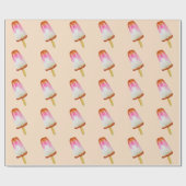 Niedlicher Cola-Eisblock-Pop-Kunstpopsikel Geschenkpapier (Flach)