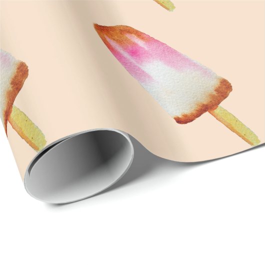 Niedlicher Cola-Eisblock-Pop-Kunstpopsikel Geschenkpapier (Rolleneckpunkt)