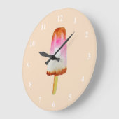 Niedlicher Cola-Eisblock-Pop-Kunstpopsikel Große Wanduhr (Winkel)
