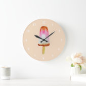 Niedlicher Cola-Eisblock-Pop-Kunstpopsikel Große Wanduhr (Zuhause)