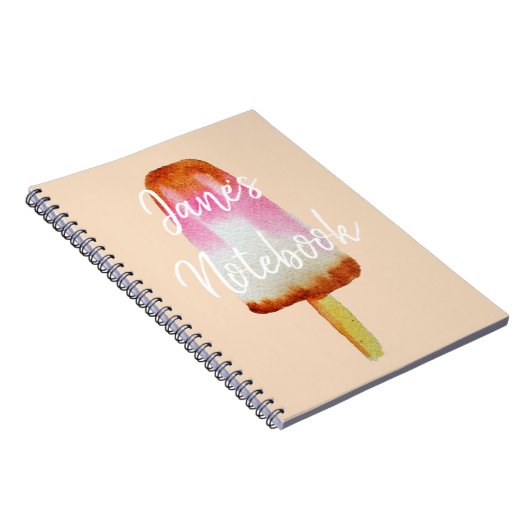 Niedlicher Cola-Eisblock-Pop-Kunstpopsikel Notizblock (Rechte Seite)