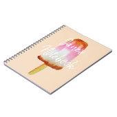 Niedlicher Cola-Eisblock-Pop-Kunstpopsikel Notizblock (Linke Seite)