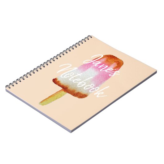 Niedlicher Cola-Eisblock-Pop-Kunstpopsikel Notizblock (Linke Seite)