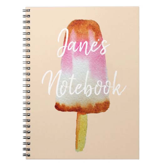 Niedlicher Cola-Eisblock-Pop-Kunstpopsikel Notizblock (Vorderseite)