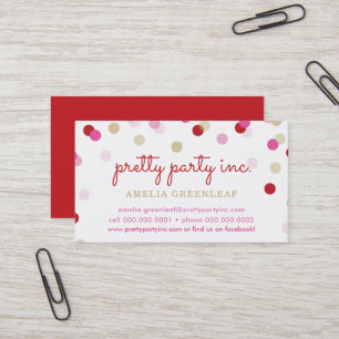 NIEDLICHER CONFETTI SPOTS Designerplaner für das P Visitenkarte