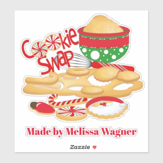 Niedlicher Cookie-Swap Fügen Sie dem Cookie-Feld o Aufkleber (Blatt)