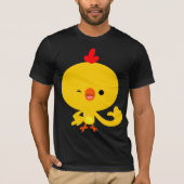 Niedlicher cooler Cartoon-Huhn-T - Shirt (Vorderseite)
