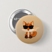 Niedlicher cooler Fuchs mit Sonnenbrille auf warme Button (Vorne & Hinten)