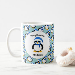 Niedlicher cooler Pinguin Weihnachten Kaffeetasse