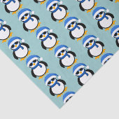 Niedlicher cooler Pinguin Weihnachtswintermuster b Seidenpapier (Ausschnitt)